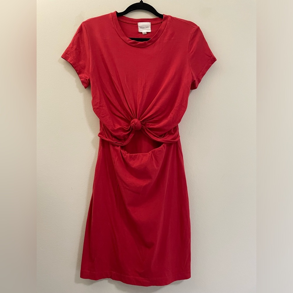 Silence & Noise Red Mini Cutout Dress - M